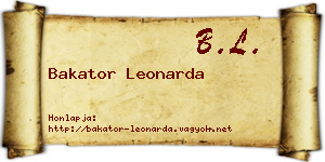 Bakator Leonarda névjegykártya